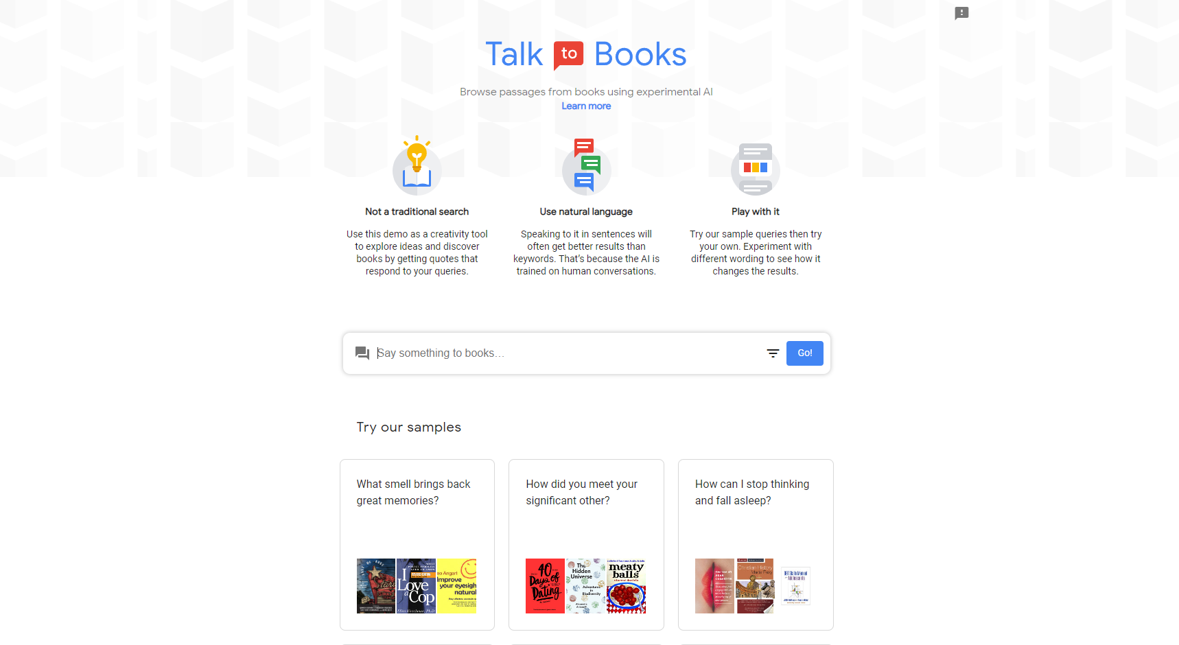 talk to books